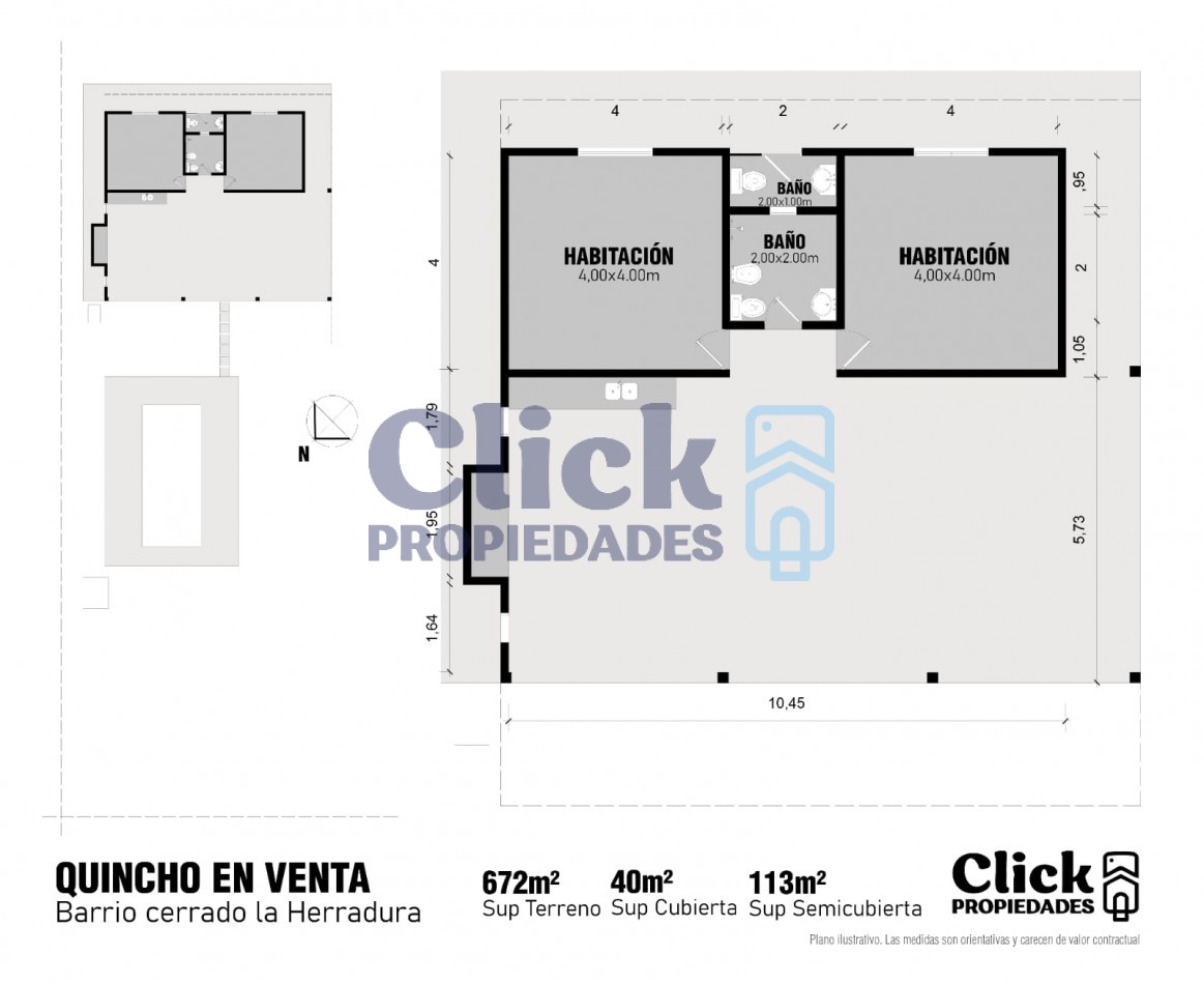 Quincho con potencial en barrio privado